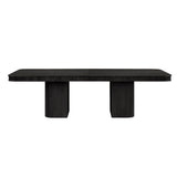 Dinsmore 160" Mid Century Modern Fluted Rectangle Dining Table - close-up