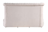 Lexi Round Upholstered Velvet Platform Bed Frame, California King, Beige - angle view - Beige
