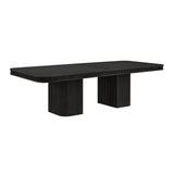 Dinsmore 160" Mid Century Modern Fluted Rectangle Dining Table - angle view
