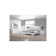 5 Pcs Modern Lacquer Bedroom Set, California King in White - front view