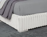 Uphoria Rabbit Velvet Modern Upholstered Queen Bed - close-up