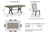 Zara Light Gray 7-Piece Dining Set — product view 6