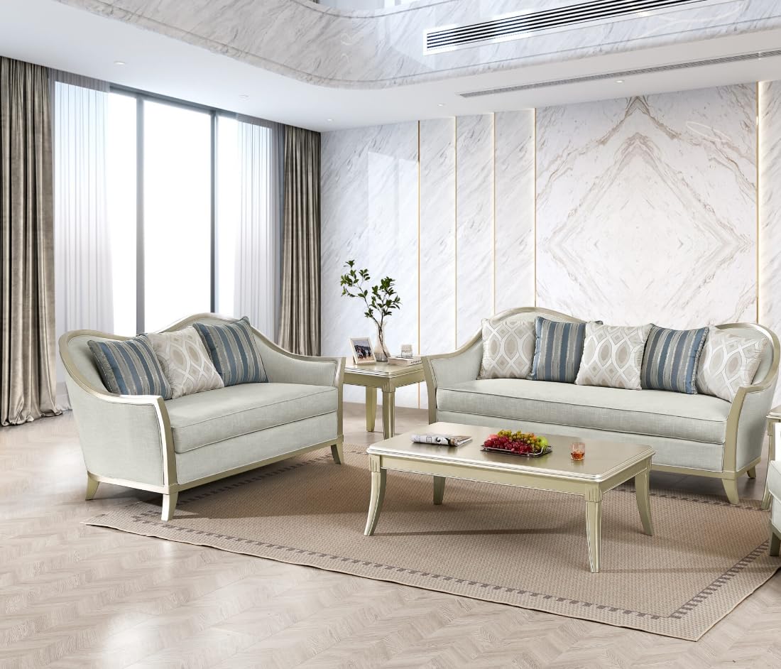 Gigi Champagne Sofa & Loveseat Set — collection view; check selected pieces