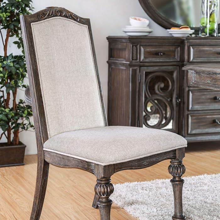 Arcadia rustic side dining chair in Natural Ivory