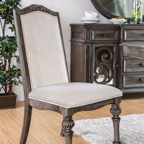 Arcadia rustic side dining chair in Natural Ivory