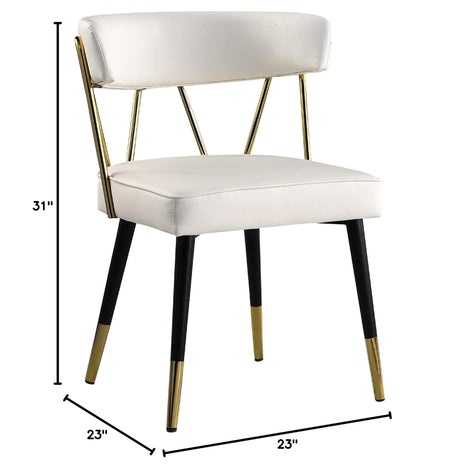 Antoine Glam Upholstered Dining Chair - side view