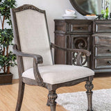 Arcadia rustic arm dining chair in Natural Ivory