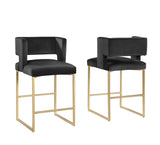Leonard 36" Velvet Counter Height Stool
