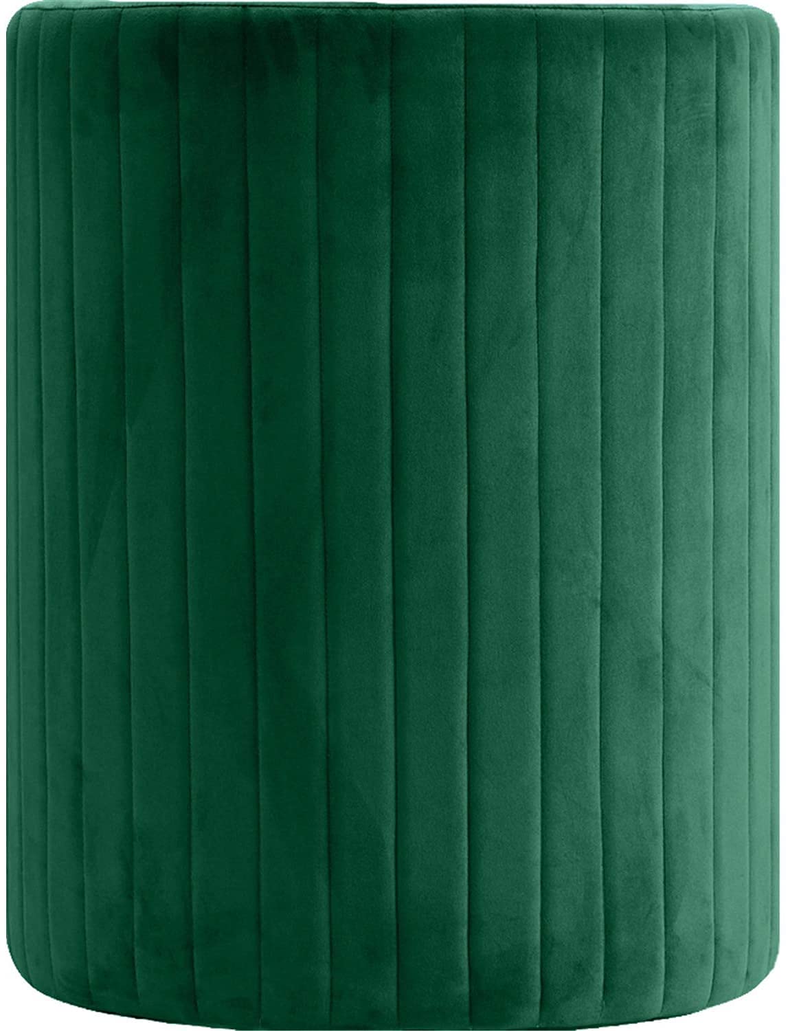 Seager Green Velvet Round Arm Chair with Ottoman - detail view