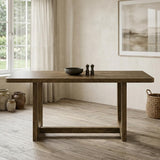 Cadewood 67" Mid-Century Modern Rectangle Dining Table - close-up