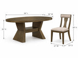 Saige Dark Brown 7-Piece Dining Set — product view 3
