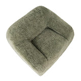 Vander Boneless Barrel Accent Chair in Sage Green Faux Fur – view 6