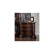 Bathory 3 -Drawer Walnut Solid Wood Nightstand 30 in. H x 32 in. W x 18 in. D B1003WN - front view