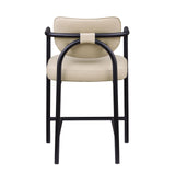 Recency Mid-Century Modern Counter Height Stool in Sand - detail view