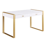 Tillie 2 Drawer Computer Desk in Gold