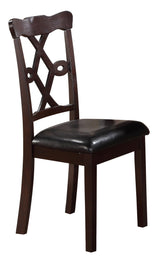 Copper 5-Piece Espresso Dining Set with 4 Upholstered Chairs — product view 4