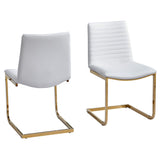Blanca Contemporary Dining Chair with Gold Legs