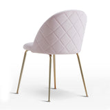 Tanisha Contemporary Dining Chair with Gold Legs - angle view