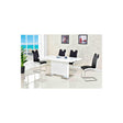 Barbara Modern Dining Chair with Faux Leather Fabric - front view