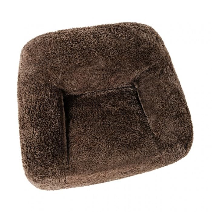 Vander Boneless Barrel Accent Chair in Cub Brown Faux Fur – view 7