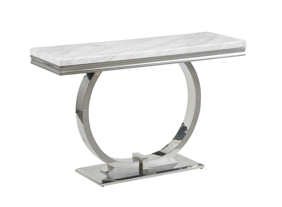 Lexington Rectangle Faux Marble Sofa Table