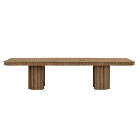 Dinsmore 160" Mid Century Modern Fluted Rectangle Dining Table - back view