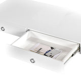 New Modern Desk, White/Silver - detail view