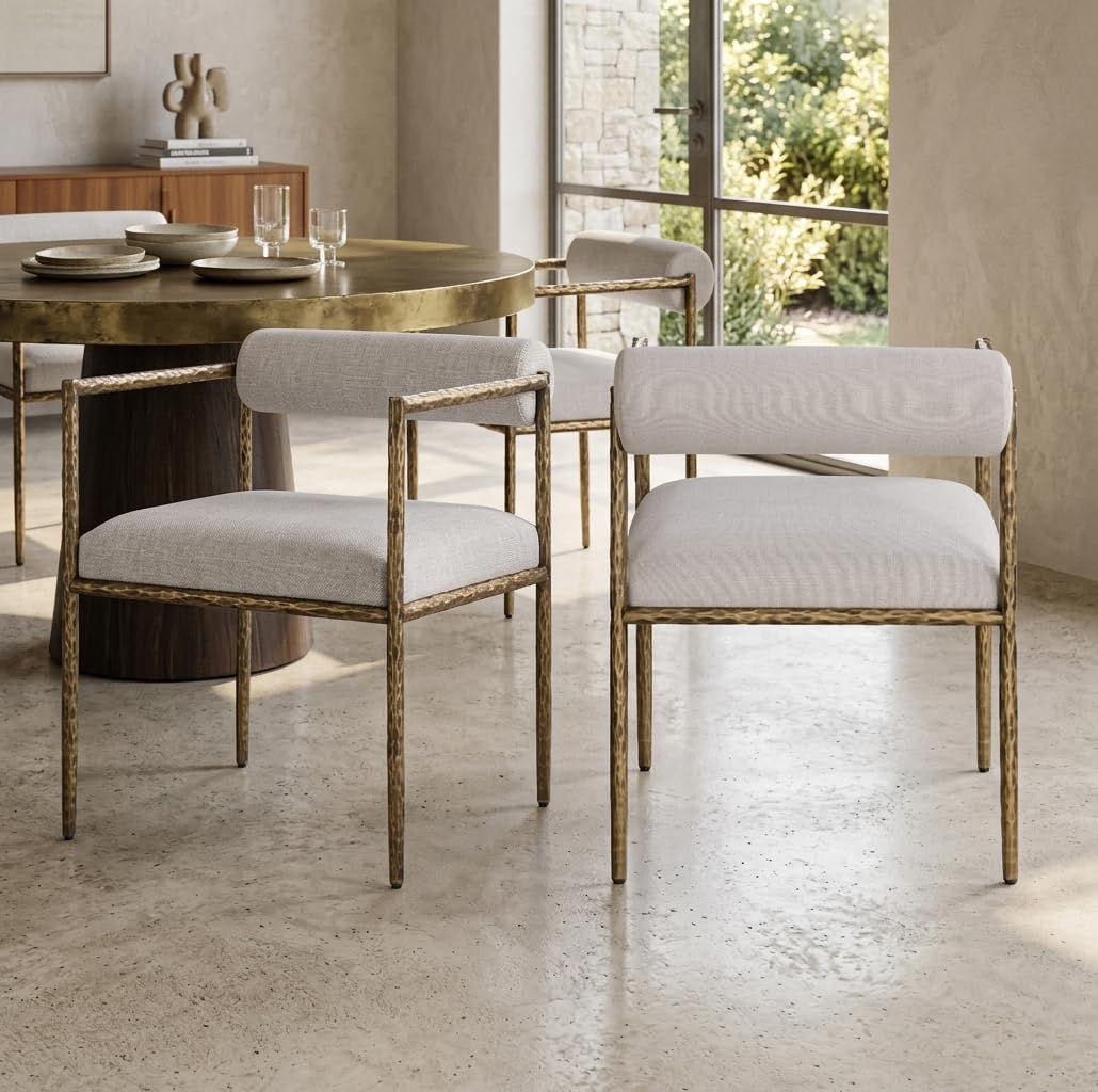 Rocento Modern Industrial Dining Chairs - close-up