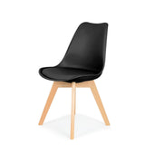 Modern Wood Dining Chair G01BC in Black