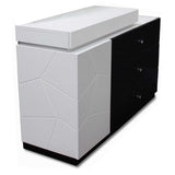 Berlin 5-Piece Modern Bedroom Set with Bed, Queen, 54" 4-Drawer Dresser with Left-Side Cabinet & 2… - detail view