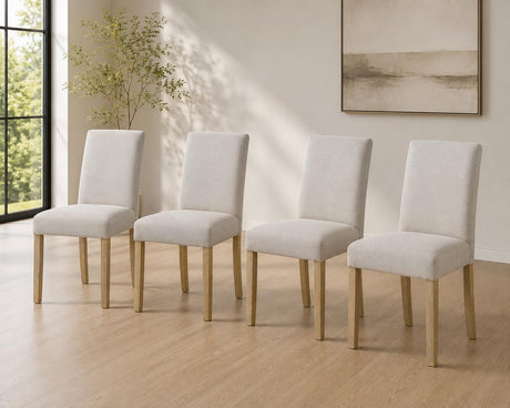 Corondo Mid-Century Fabric Dining Chair - front view