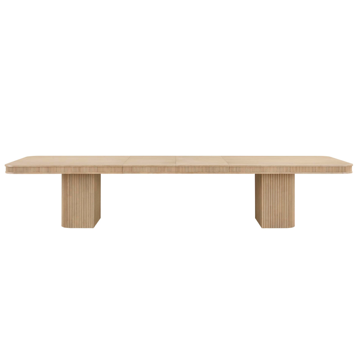 Dinsmore 160" Mid Century Modern Fluted Rectangle Dining Table - room setting