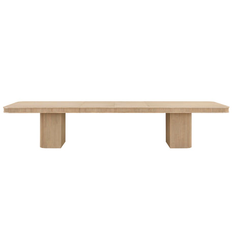 Dinsmore 160" Mid Century Modern Fluted Rectangle Dining Table - room setting