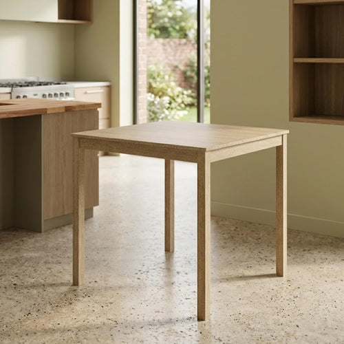 Corondo 38.5" Mid-Century Modern Square Counter Height Table - Light Oak