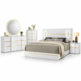 Florence White & Gold Bedroom Set — Queen & King — product view 7