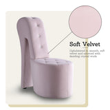 Tristam 40" Modern Glam High Heel Lounge Chair - angle view