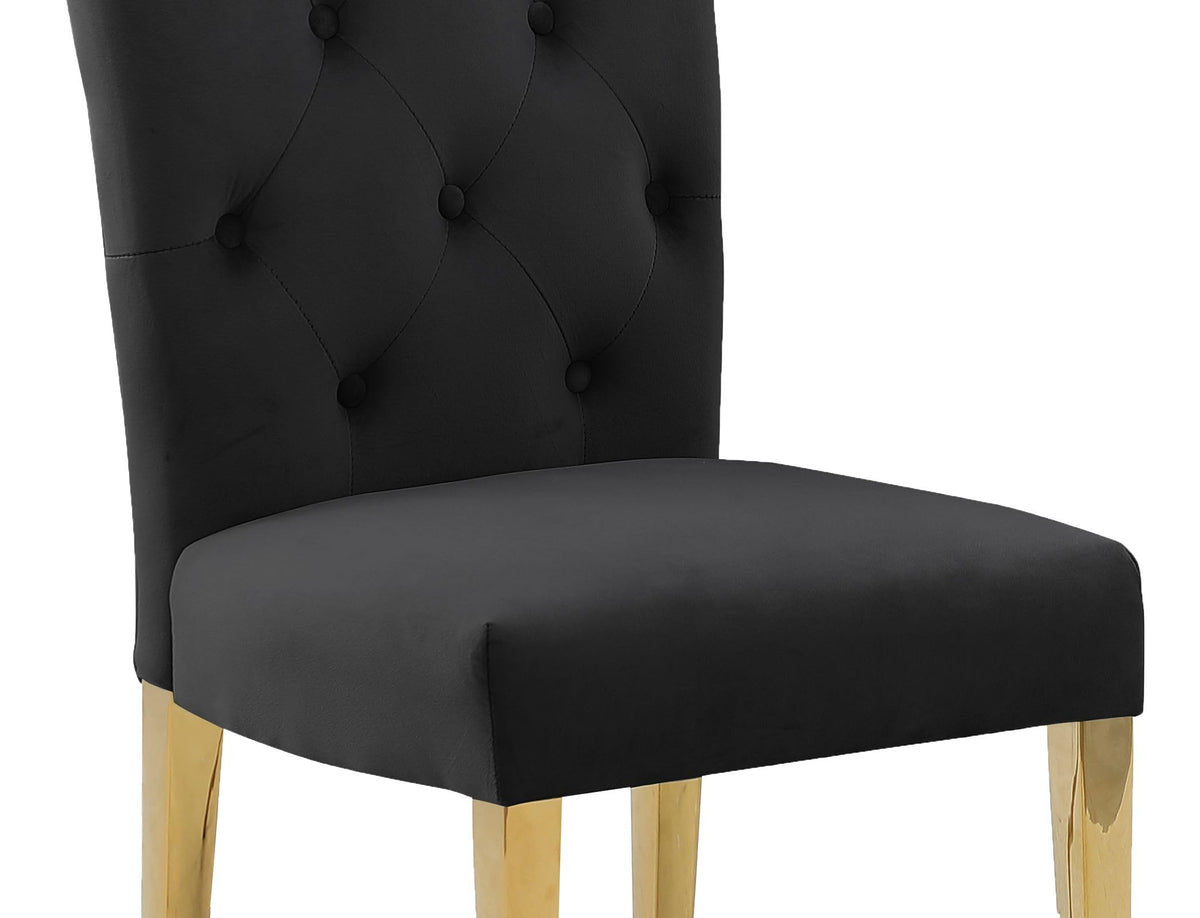Lexington Modern Velvet Upholstered Dining Side Chairs - back view