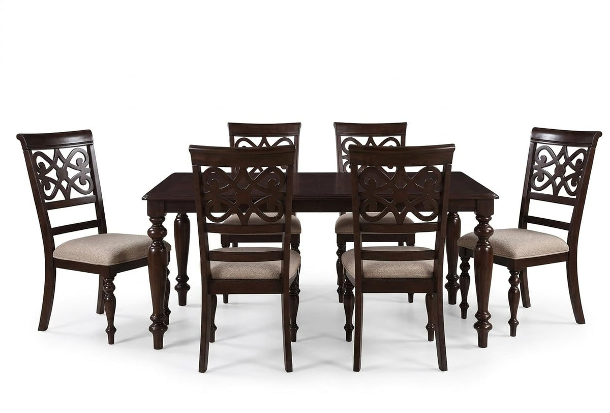 Zora Dark Wood 7-Piece Dining Set — product view 2