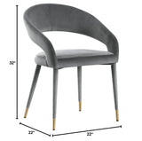 Joel Contemporary Dining Chair - side view