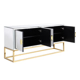 Tessa Mirrored Sideboard with Gold Base
