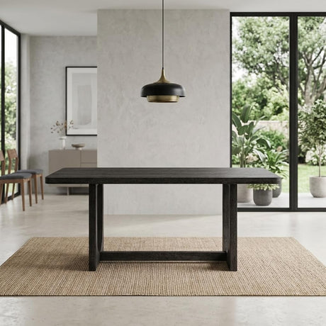 Cadewood 67" Mid-Century Modern Rectangle Dining Table - close-up