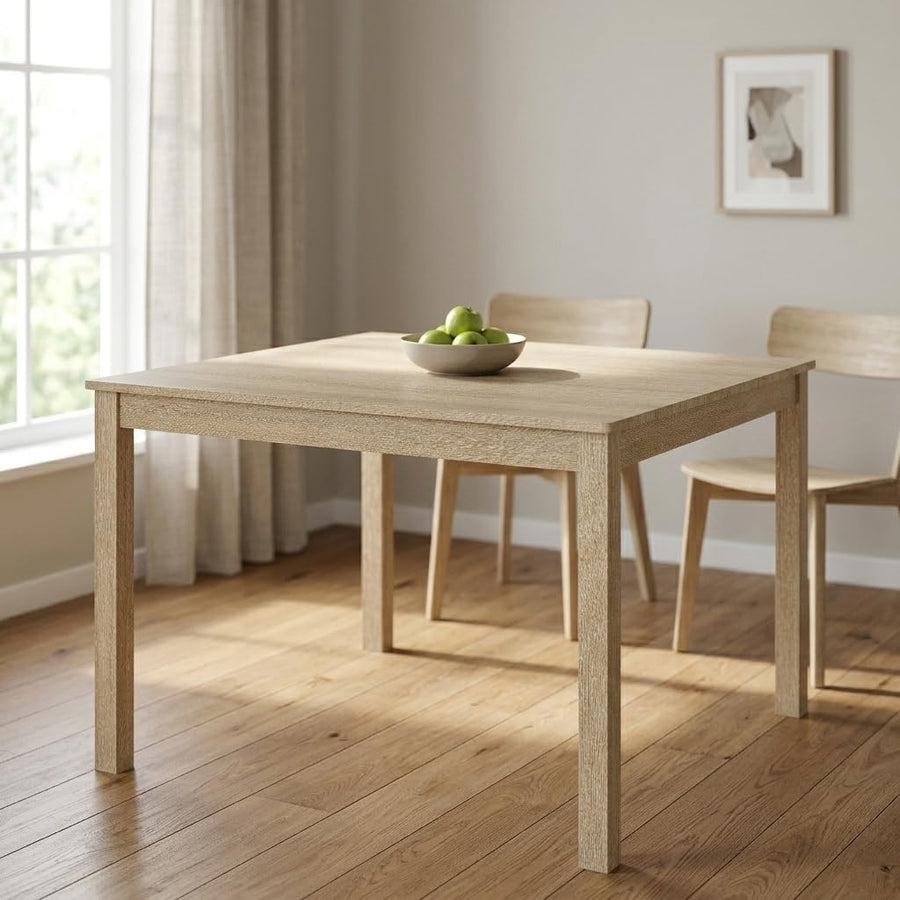 Corondo 38.5" Mid-Century Modern Square Dining Table - Light Oak