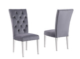 Lexington 7-Piece Rectangle Dining Set with 6 Velvet Upholstered Chairs, Modern Contemporary… - detail view