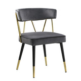 Antoine Glam Upholstered Dining Chair - angle view