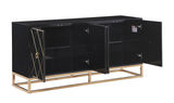Tabitha 64" Modern Lacquer Sideboard Buffet Cabinet - room setting
