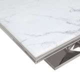 Thiago Dining Table in Silver - detail view