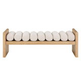 Torbjorn 52" Bench in Natural Oak - detail view