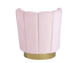 Modern Velvet New Swivel Accent Chair in Pink - room setting