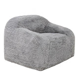 Vander Boneless Barrel Accent Chair in Fog Gray Faux Fur – view 8