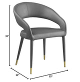 Joel Contemporary Modern Dining Chair - side view